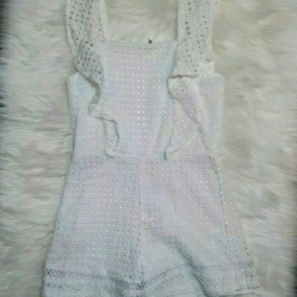 Kids White Eyelet One Piece - Picture 1 of 9